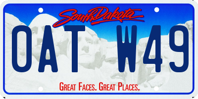 SD license plate 0ATW49