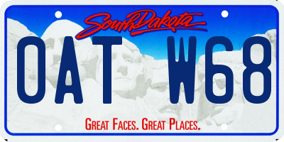 SD license plate 0ATW68