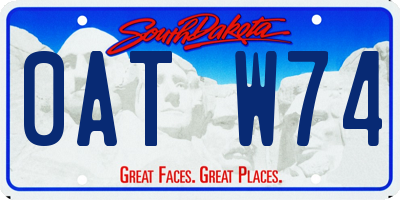 SD license plate 0ATW74