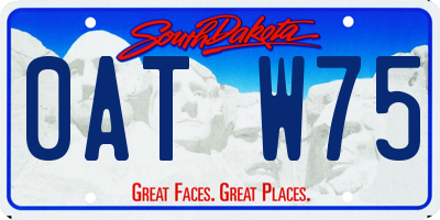 SD license plate 0ATW75