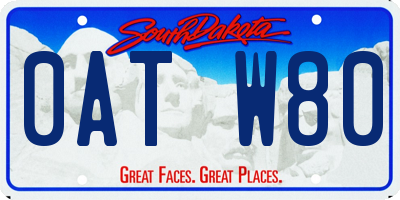 SD license plate 0ATW80