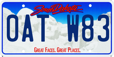 SD license plate 0ATW83