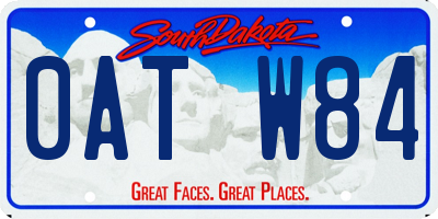 SD license plate 0ATW84