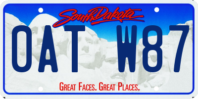 SD license plate 0ATW87