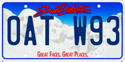 SD license plate 0ATW93