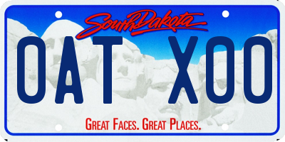 SD license plate 0ATX00