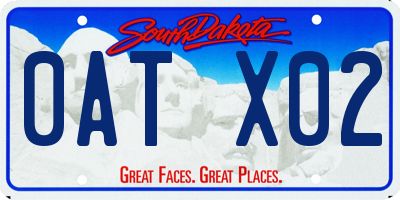 SD license plate 0ATX02