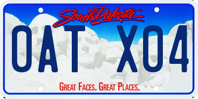 SD license plate 0ATX04