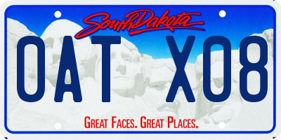 SD license plate 0ATX08