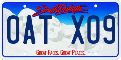 SD license plate 0ATX09