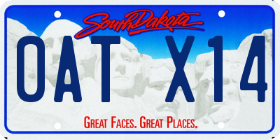 SD license plate 0ATX14