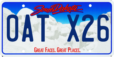 SD license plate 0ATX26