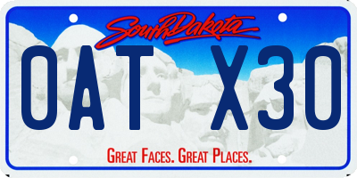 SD license plate 0ATX30