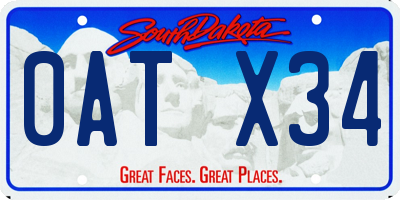 SD license plate 0ATX34