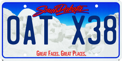 SD license plate 0ATX38