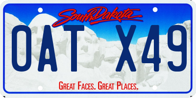 SD license plate 0ATX49