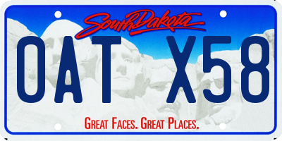 SD license plate 0ATX58