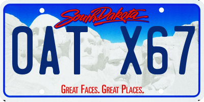 SD license plate 0ATX67