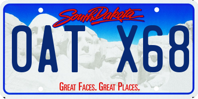 SD license plate 0ATX68