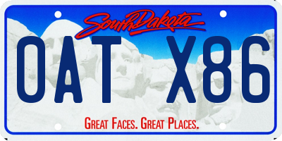 SD license plate 0ATX86