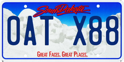 SD license plate 0ATX88