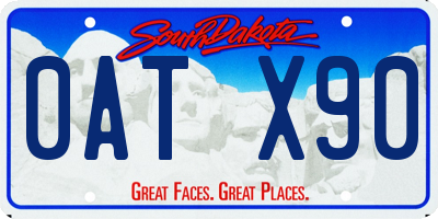 SD license plate 0ATX90