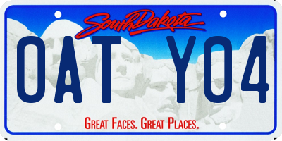 SD license plate 0ATY04