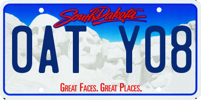 SD license plate 0ATY08