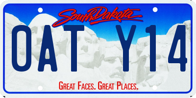 SD license plate 0ATY14