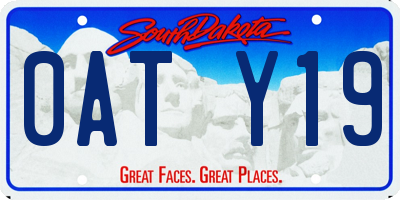 SD license plate 0ATY19