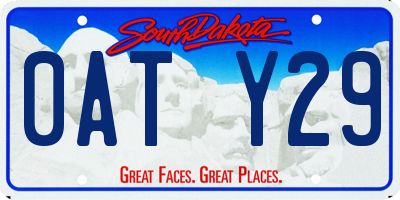 SD license plate 0ATY29