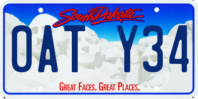 SD license plate 0ATY34