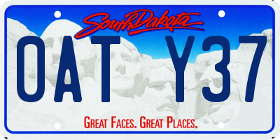 SD license plate 0ATY37