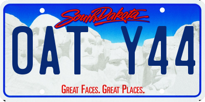 SD license plate 0ATY44