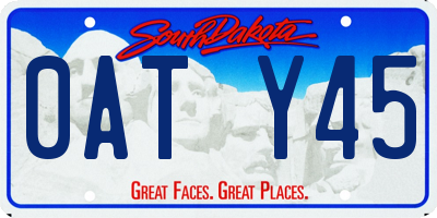 SD license plate 0ATY45