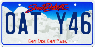 SD license plate 0ATY46