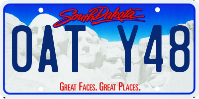 SD license plate 0ATY48