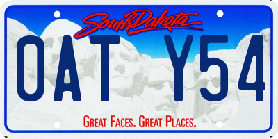 SD license plate 0ATY54