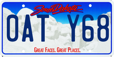 SD license plate 0ATY68