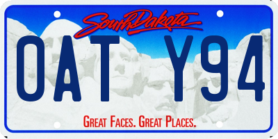 SD license plate 0ATY94