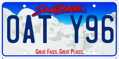 SD license plate 0ATY96