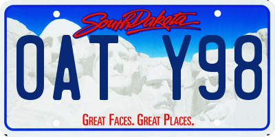 SD license plate 0ATY98