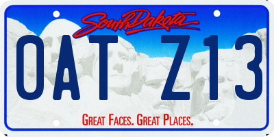 SD license plate 0ATZ13