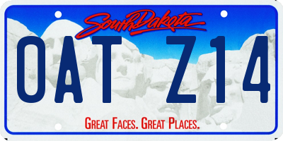 SD license plate 0ATZ14