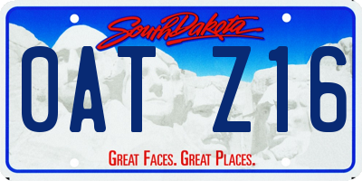 SD license plate 0ATZ16