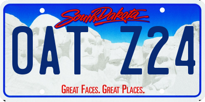 SD license plate 0ATZ24