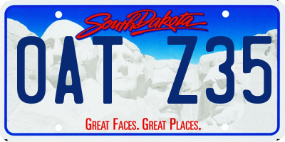 SD license plate 0ATZ35