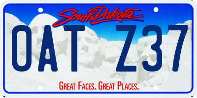 SD license plate 0ATZ37
