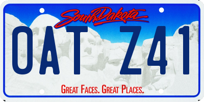 SD license plate 0ATZ41