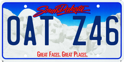 SD license plate 0ATZ46